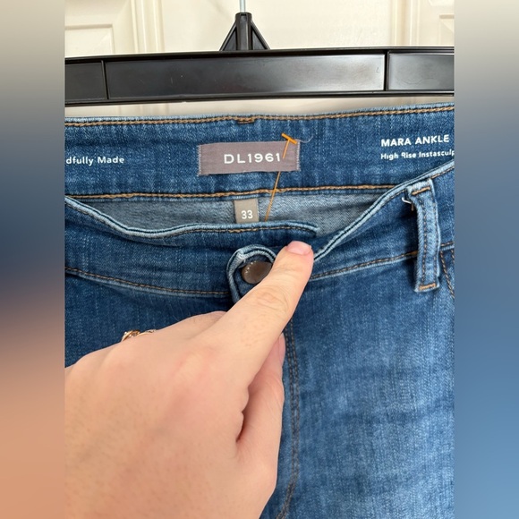 DL1961 Mara Straight Mid Rise Instasculpt™ Ankle Jeans Size 33 - Picture 2 of 9